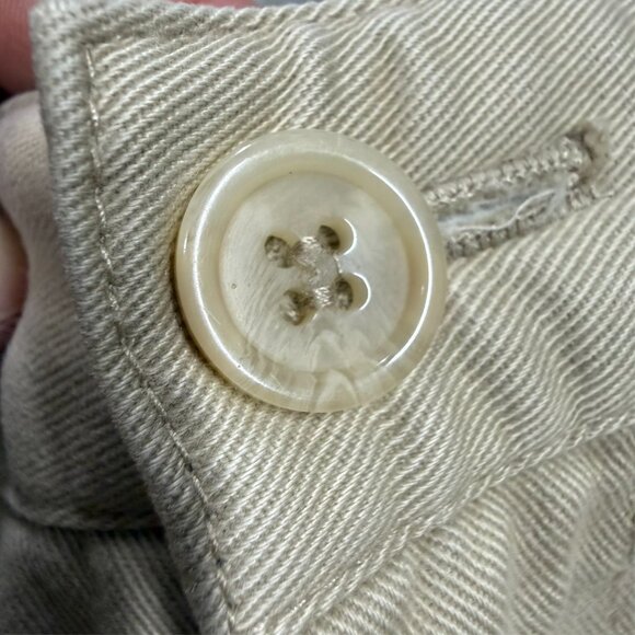 Vintage Balenciaga Chinos Cotton Beige Pleated Pants Mens 30x31 - Picture 3 of 10